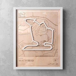 MOGYOROD Circuit Wooden Track Map – 3D Racing Wall Art – Hungarian Motorsport Gift Collectible Racing wall art, Motorsport Fan Gift