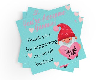 100 - You're Awesome Gnomie Small Business Sticker | Thank You Sticker | Package Sticker | Gnome Thank You Stickers | Envelope Seal | Label