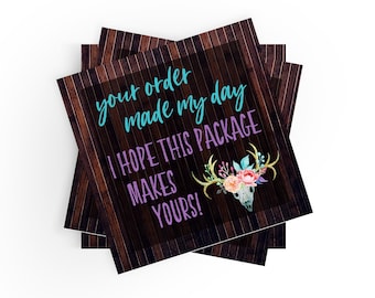 200 - Your Order Made My Day, I Hope This Package Makes Yours Stickers, Package Stickers, Small Business Stickers, Packaging, Floral Sticker