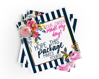200 -Your Order Made My Day Boho Thank You Sticker | Online Business Thank You Stickers | Etsy Shop Thank You Stickers | E-Commerce Stickers