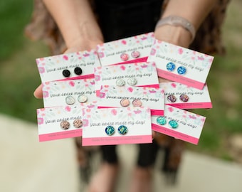 Druzy Earrings Thank You Business Card Gift | Thank You Business Cards | Druzy Earrings Gift | Shopify Thank Yous | Appreciation Gift