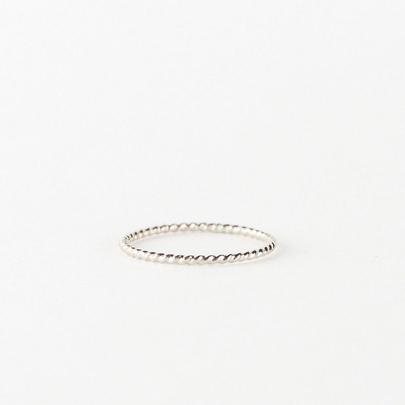 gold filled rose gold filled or sterling silver simple dainty minimalist ring Twisted wire stacking ring