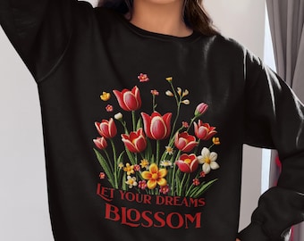 Felpa con grafica Boho Wildflower: stile cottagecore giovanile