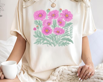 Maglietta grafica Boho Wildflower: Maglietta Cottagecore Comfort Colors