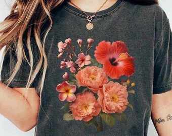 Maglietta floreale: Boho Wildflower Comfort Colors Tee