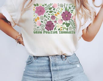 T-shirt Boho Wildflower: maglietta floreale in morbido cotone