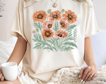 Maglietta grafica Boho Wildflower: Maglietta Cottagecore Comfort Colors