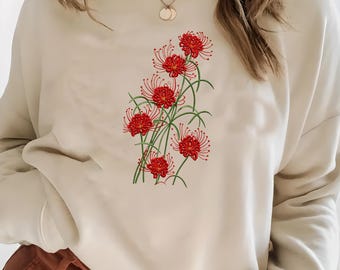 Sudadera extragrande Red Spider Lily: Flores de la memoria y la pasión.
