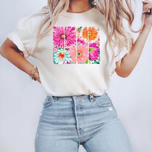 Boho Wildflower Cotton T-Shirt: Botanical Floral Tee