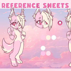 Commissione del foglio di riferimento Fursona – VISTA FRONTALE + RETRO