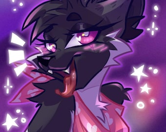 Custom Icon & PFP Fursona Commission – Digital Furry OC Art