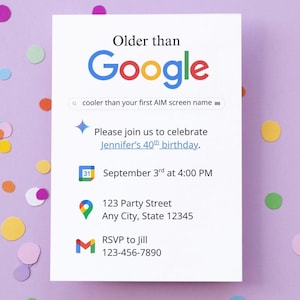 Adult Birthday Party, Older Than Dirt, Over The Hill, Editable Invitation, Old Person Birthday Evite, 50th Birthday Invite, 40th Birthday