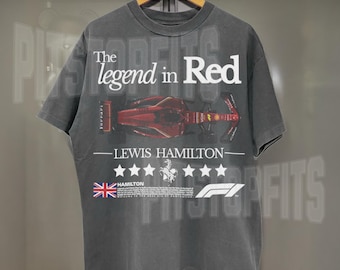 Lewis Hamilton Ferrari F1 T-Shirt, HAM44 Scuderia Ferrari Fan Tee, 2025 Formula One Shirt, F1 Hamilton Ferrari Merch, Grand Prix Fan Gift
