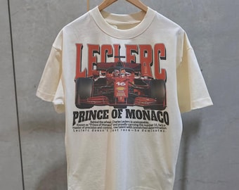 Charles Leclerc Prince of Monaco T-Shirt, Vintage F1 Leclerc Shirt, Ferrari Formula One Shirt, Leclerc 16 Graphic Tee, Gift for F1 Fan