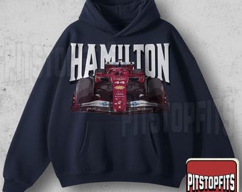 Vintage Lewis Hamilton F1 Hoodie, Retro Ferrari Racing Hamilton Sweatshirt, Formula 1 Hoodie, Gift for Hamilton Fans