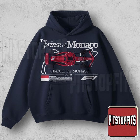 Prince of Monaco Charles Leclerc Hoodie, Vintage F1 Ferrari Sweatshirt, Leclerc Formula 1 Hoodie, Gift for Charles Leclerc Fans
