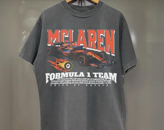 Retro McLaren MCL34 Graphic T-Shirt, Vintage McLaren Formula One Shirt, Lando Norris Fan Shirt, Gift for F1 Fan