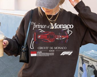 Charles Leclerc Prince of Monaco Sweatshirt, Vintage F1 Ferrari Crewneck, Retro F1 Graphic Shirt, Gift for Ferrari Fans
