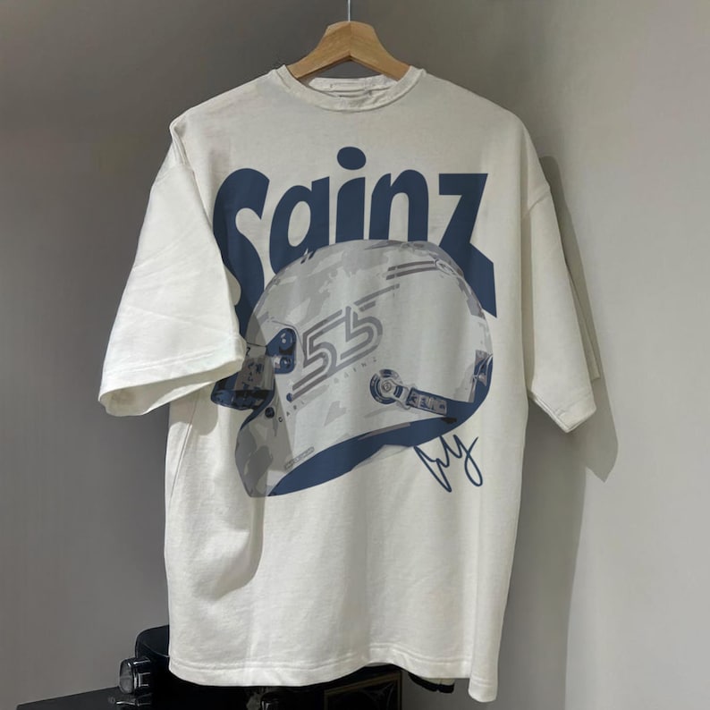 Carlos Sainz Williams F1 T-Shirt, Sainz 55 Racing Tee, Vintage Formula One Shirt, Gift for Carlos Sainz Fan White