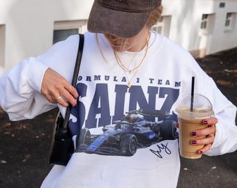 Carlos Sainz Sweatshirt, Retro F1 Crewneck, Vintage Sainz Graphic Shirt, Gift for Formula 1 Fans