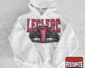 Charles Leclerc Vintage Ferrari Hoodie, Retro F1 Leclerc Hoodie, Old School Formula 1 Hoodie, GRetro Formula 1 Hoodie, Gift for Ferrari Fans