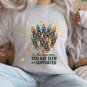 Classroom Crayon PNG: Teacher Shirt Sublimation Design (Digital Download