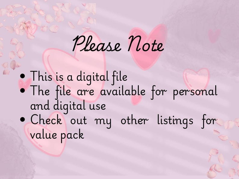 a digital file that is available for personal and digital use, and it is available for download. The user is encouraged to check out their other listings for a value pack.