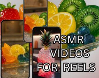 ASMR Glass Fruit & Veg Video Clips: Viral Social Media Content (Digital Download