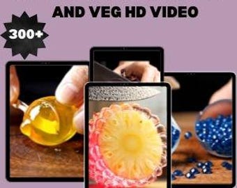 Plus de 300 bobines vidéo ASMR pour découpe de verre IA : clips PLR pour réseaux sociaux (téléchargement numérique)