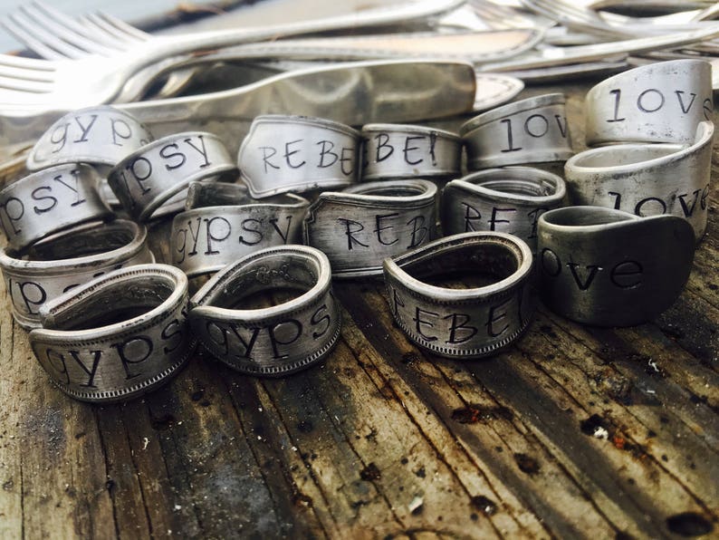 Stamped ring silverplated spoon