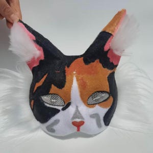 Therian Feline Mask – “Calyx”, Voice of the Feral Within｜Therian Cat Mask | Handmade Therian Headpiece | Spirit Animal Costume| Therian Gift