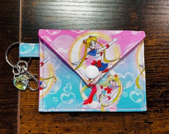 Anime/Sailor Moon Mini Card Wallet with keychain