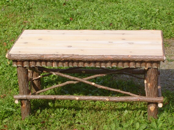 Rustic Coffee Tablecedar Twig Furniturelog Furniture Maine Etsy