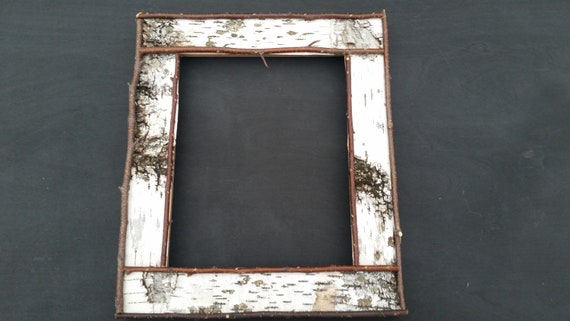 Frames Birch Bark And Twig Picture White Handcrafted