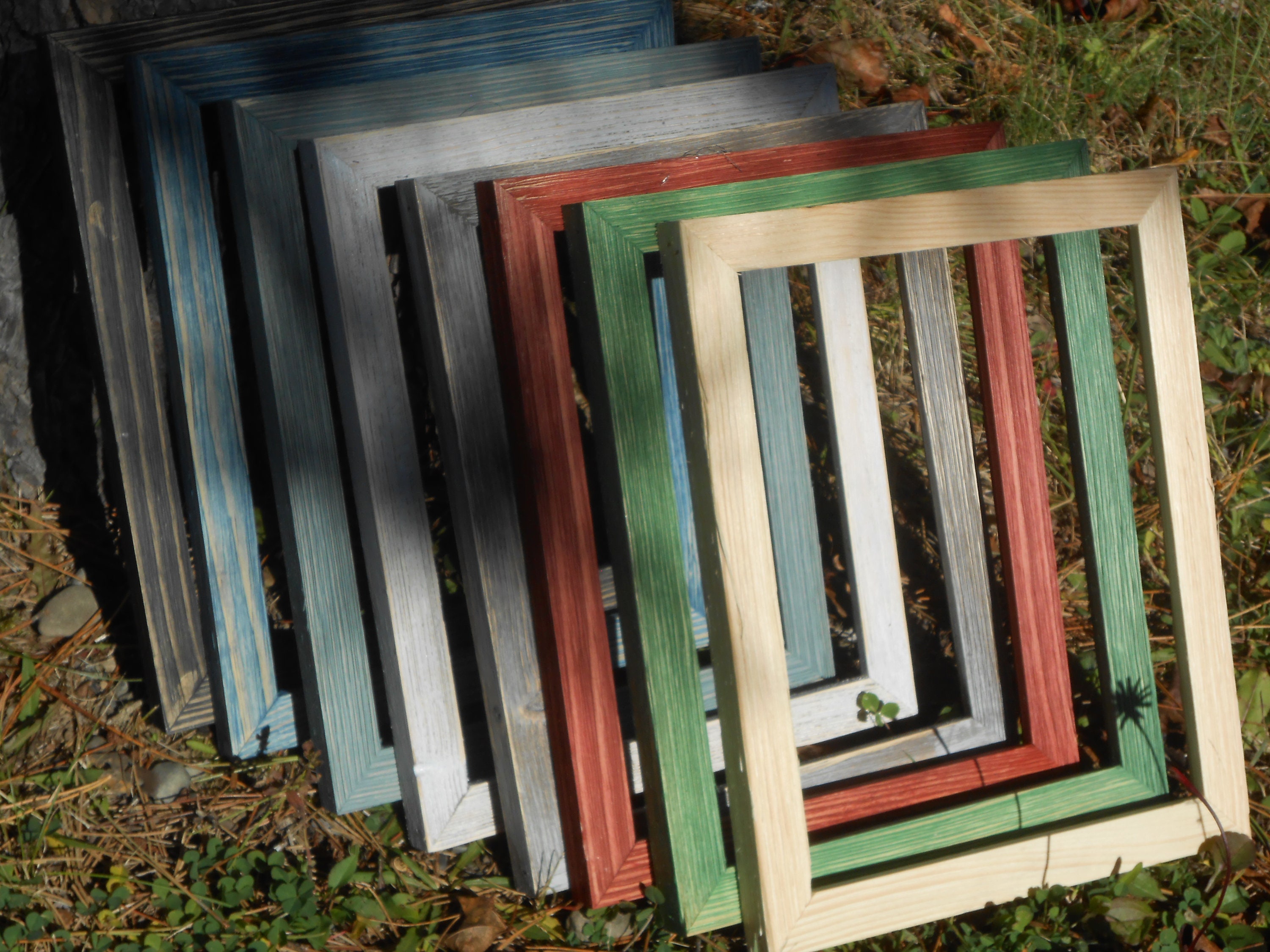 Thin Rustic Photo FramesThin Picture FrameWeathered Wood Etsy