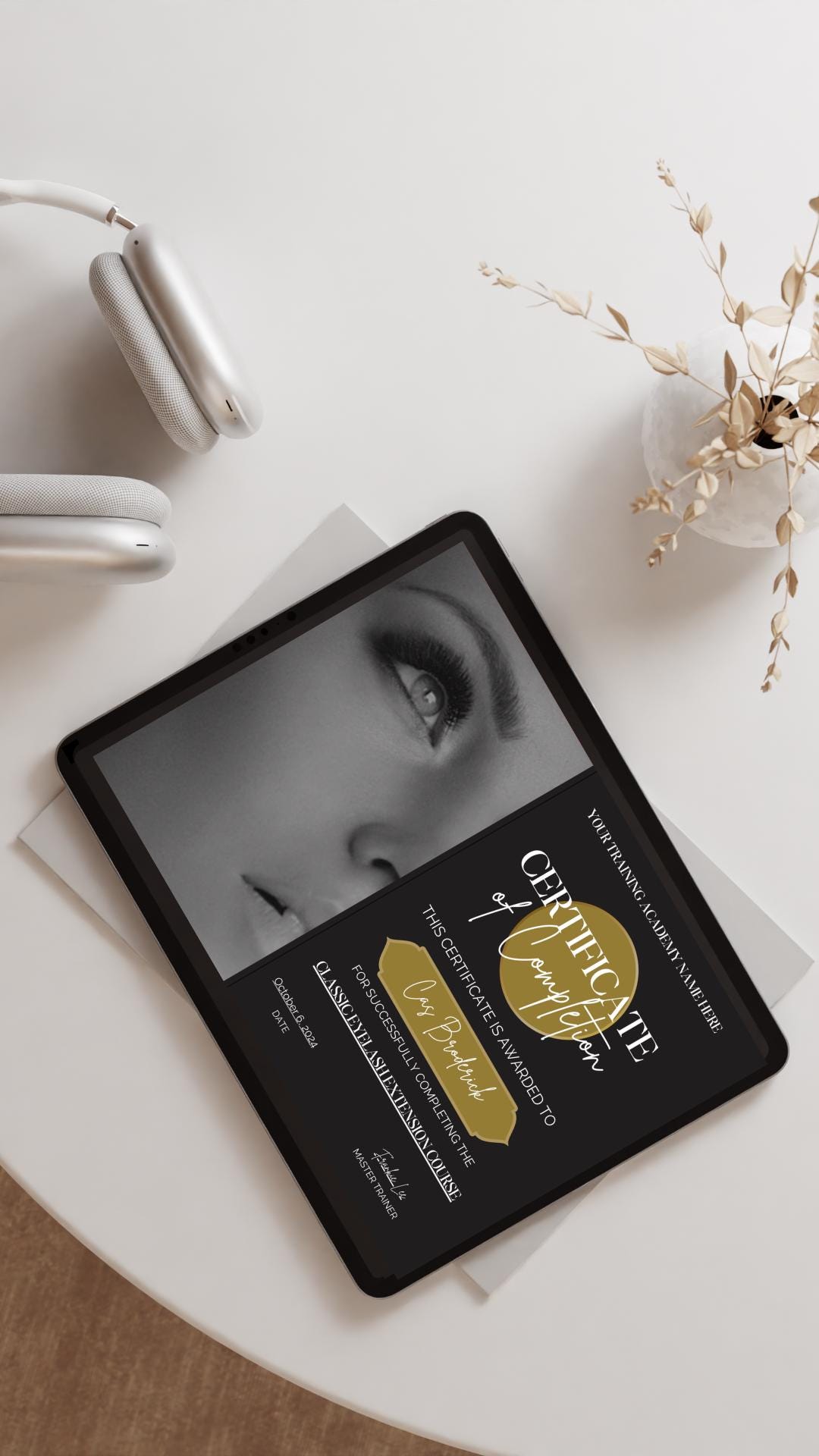 Editable Training Certificate of Achievement | Canva Editable | Beauty ...