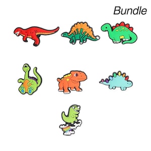 Dinosaur Shoe Charms – Cute & Colorful Dino Accessories for Clogs, Sandals and Sneakers with holes