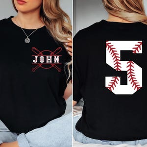 Baseball Shirt With Custom Number And Name, Baseball Team Outfit, Personalized Baseball Shirt, Game Day Shirt,Baseball Mom Shirt, Sports Mom
