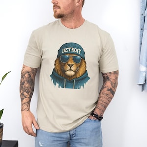 Detroit Football Shirt, Detroit Football, Lion Shirt, Game Day Shirt, Lions Mascot Shirt, Detroit Sports Fan Gift, Detroit Family Look Shirt