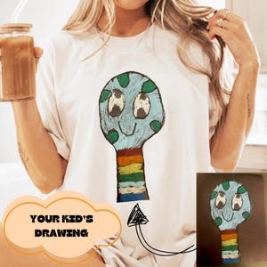 Custom Kid&#39;s Drawing Shirt, Children&#39;s Art Tee, Actual Drawing Shirt,Kids Art Shirt,Gift for Mom,Gift for Dad,Personalized Gift,Fathers Day