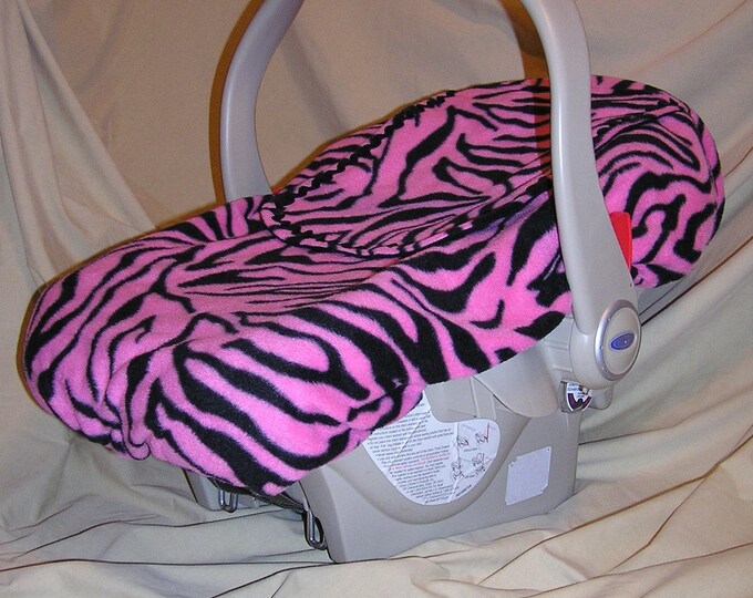 Infant Car Seat Carrier Cover My Pink Zebra Etsy