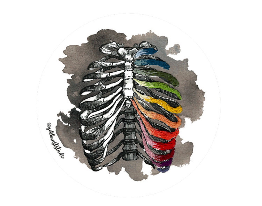 Ribs Vinyl Sticker, 3 Inch Ribs Sticker, Waterbottle Sticker, Laptop ...