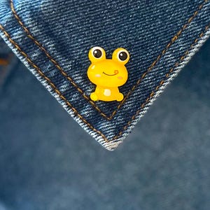 Frog Jacket Pin –  Frog Brooch for Jackets, Backpacks, Bags & Jeans