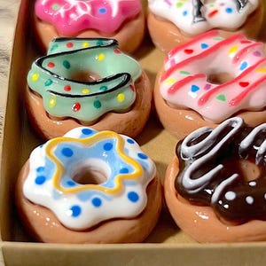 Donut Magnets: Playful Fridge, Office Decor - Set of 6