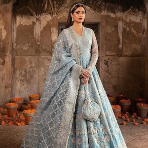 Ice Blue Bridal Gown - Etsy