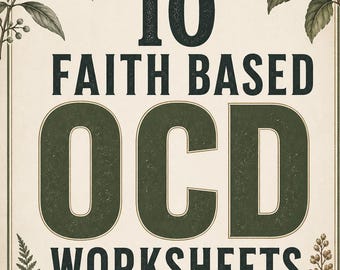 Faith-Based OCD Worksheets | Christian's OCD & Scrupulosity Support | Anxiety, Intrusive Thoughts, Trust, Grace | Printable PDF