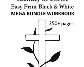 Christian Mental Health Workbook MEGA Bundle, Financial Peace, Identity in Christ (Instant Download)
