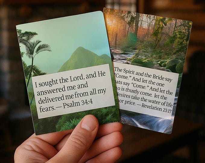 Digital PDF of Personalized Scripture Bible Verse Cards I Scripture Verses for Encouragement,  Graduation, Baptism, Birthday, Christmas Gift