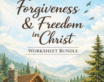 Faith Forgiveness Worksheet Bundle, Scripture Wisdom, Bible Truth Exercises (Instant Download)