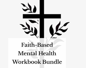 Christian Mental Health Workbook Bundle, Bible Wisdom Journaling (Digital Download)